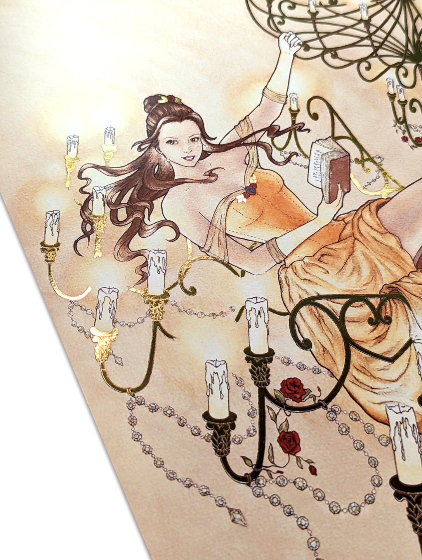 Beauty & the Beast - Gold Foil Print
