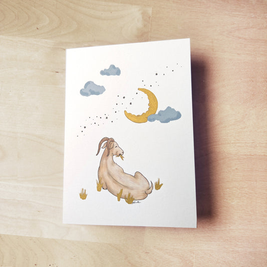 Goat Butt Greeting Card - Lunar Zodiac Series