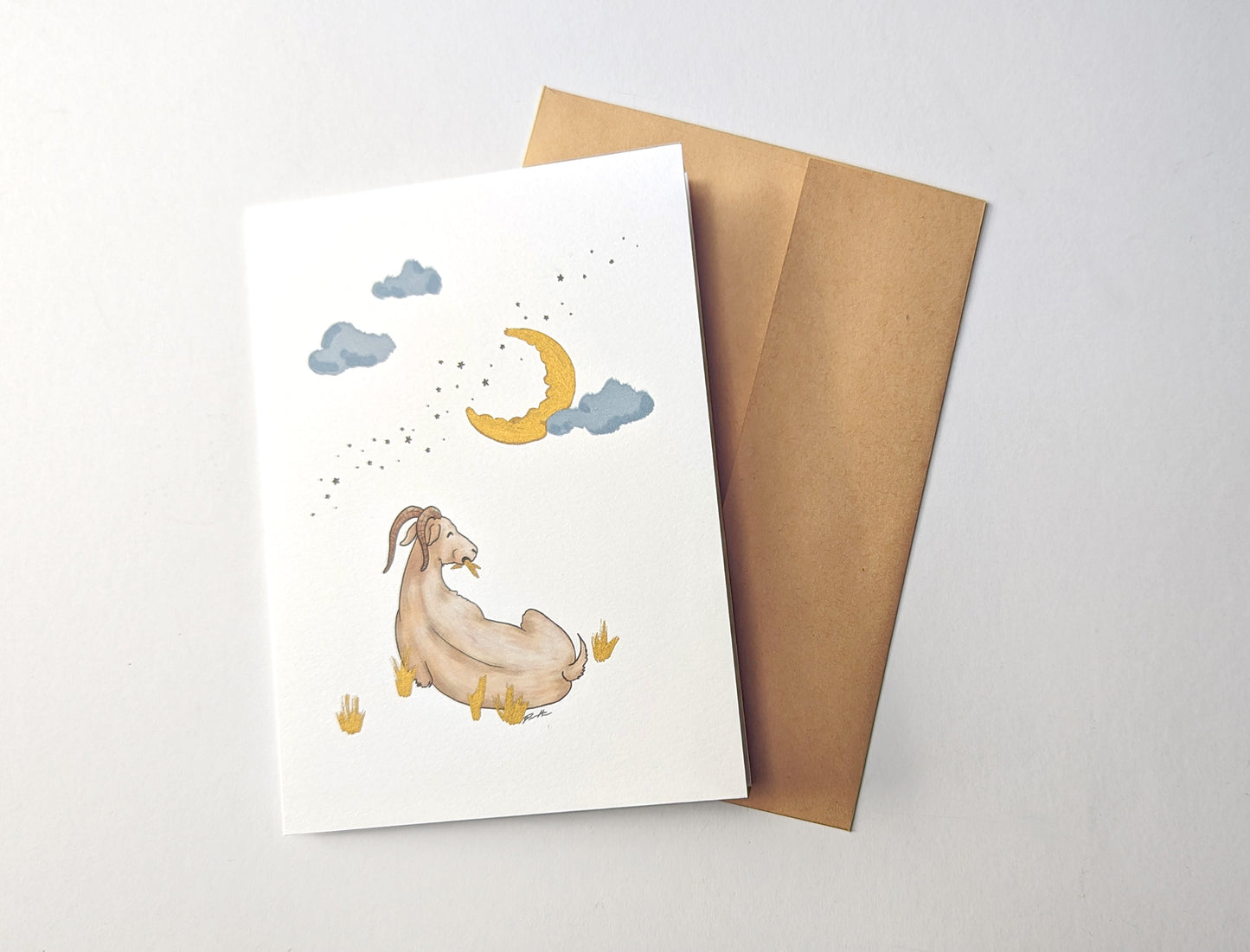 Goat Butt Greeting Card - Lunar Zodiac Series