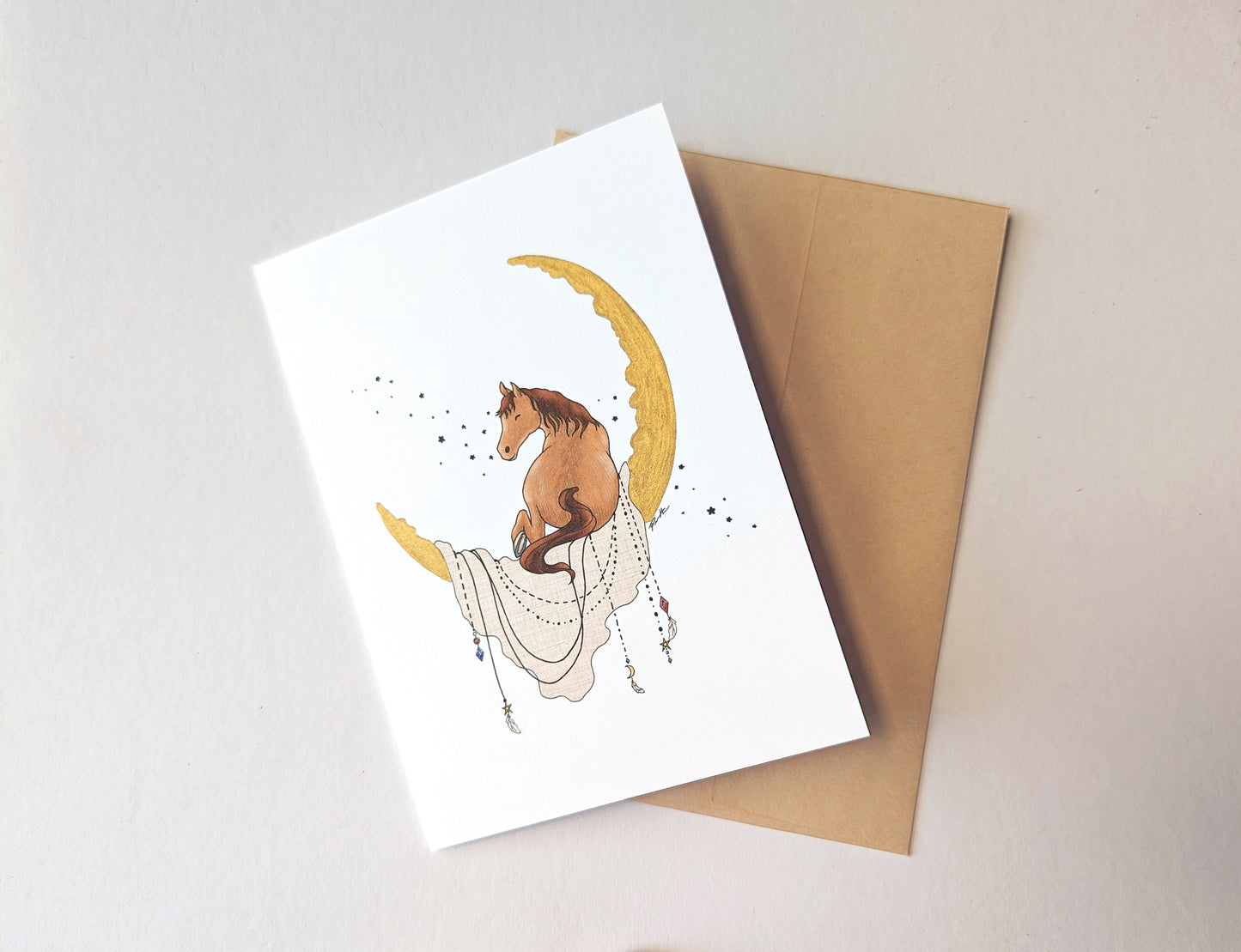Horse Butt Greeting Card - Lunar Zodiac Series