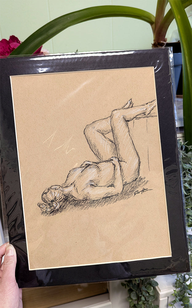 Resting Nude Figure Drawing - Original