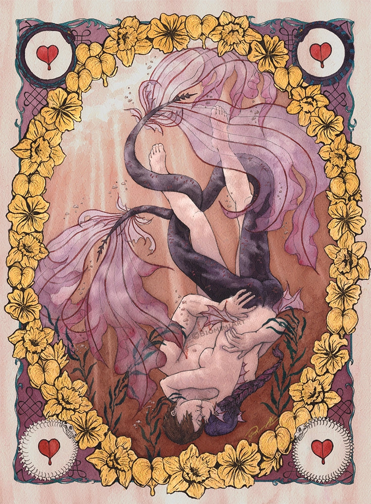 Lust from my Seven sins series as a siren mermaid drowning a sailor.