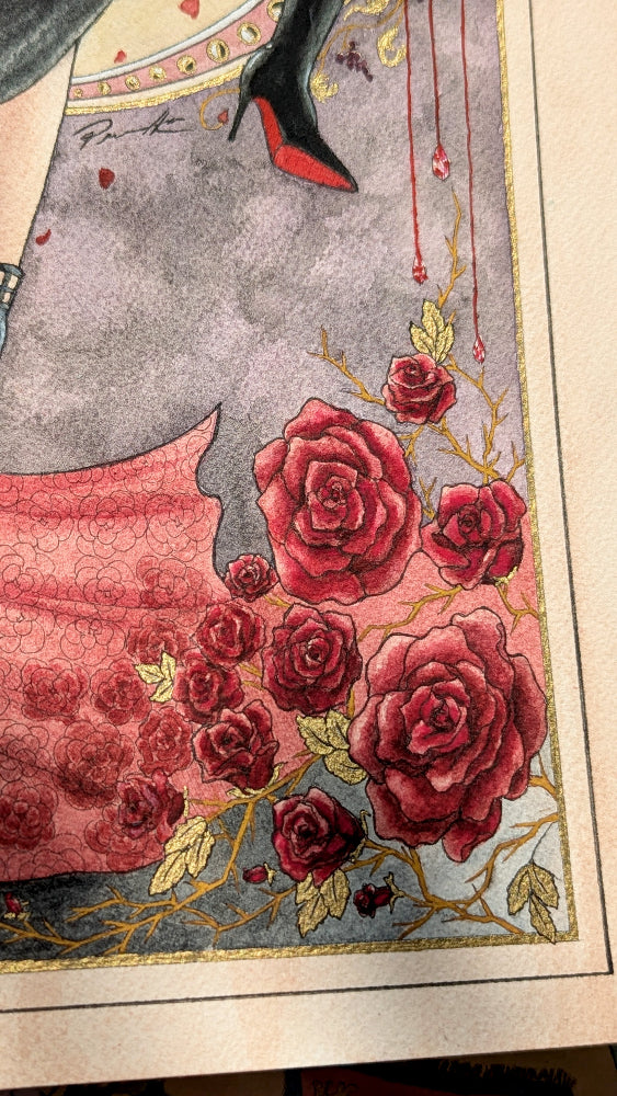 Yor Forger - SpyxFamily Fan Art - Gold Original Unframed