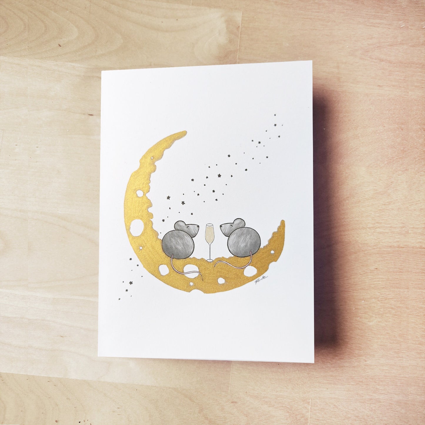 Rat Butt Greeting Card - Lunar Zodiac Series
