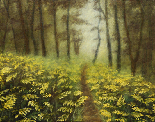 Art prints of my oil and acrylic painting of this Mystic Forest. I wanted to create the feeling of walking down a path to an enchanted world.