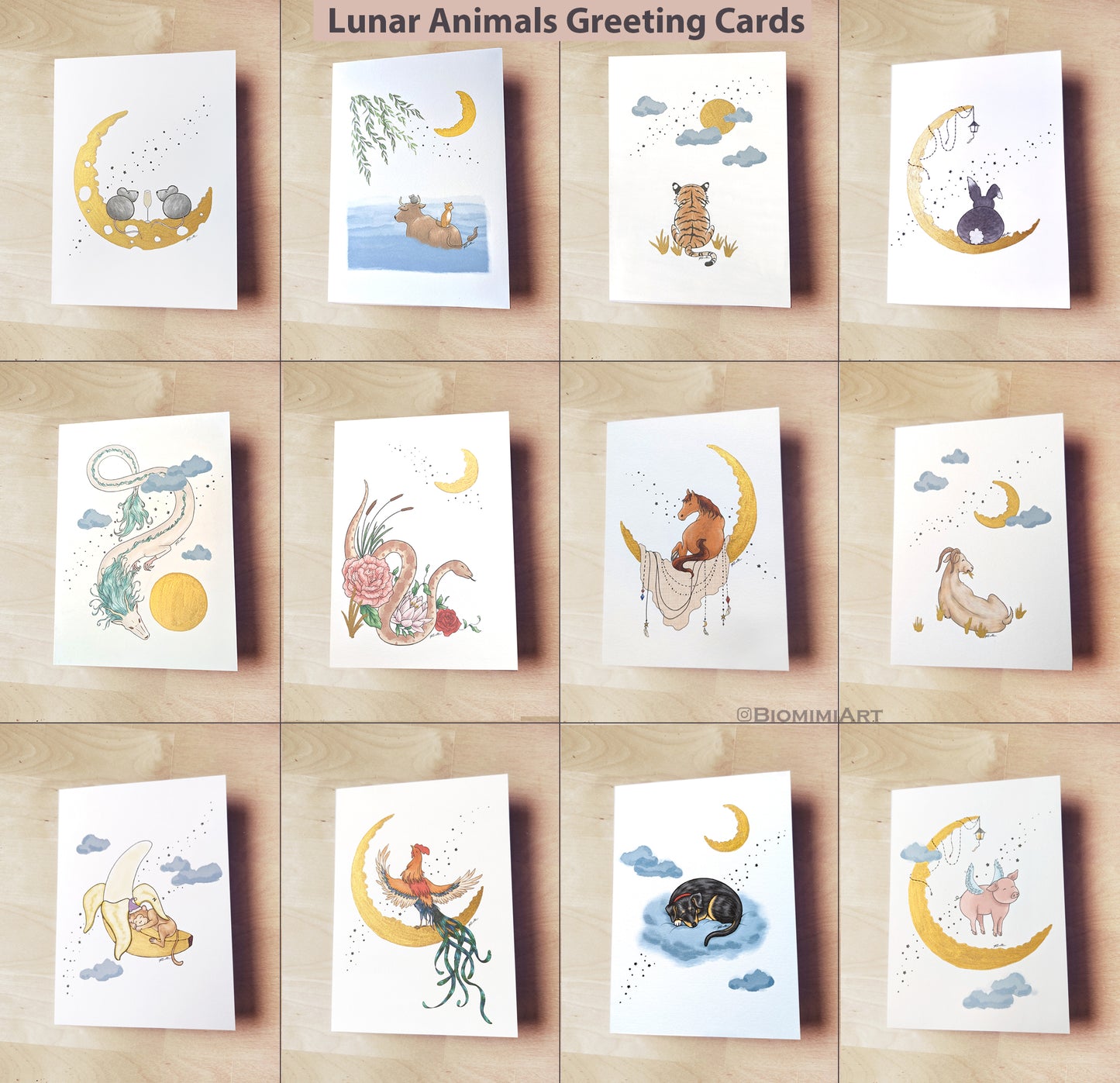 Horse Butt Greeting Card - Lunar Zodiac Series