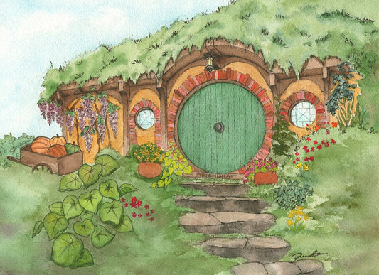 Bag End Hobbit Hole Painting - Original