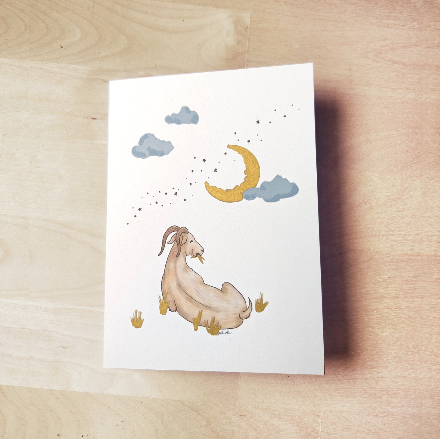 Goat Butt Greeting Card - Lunar Zodiac Series