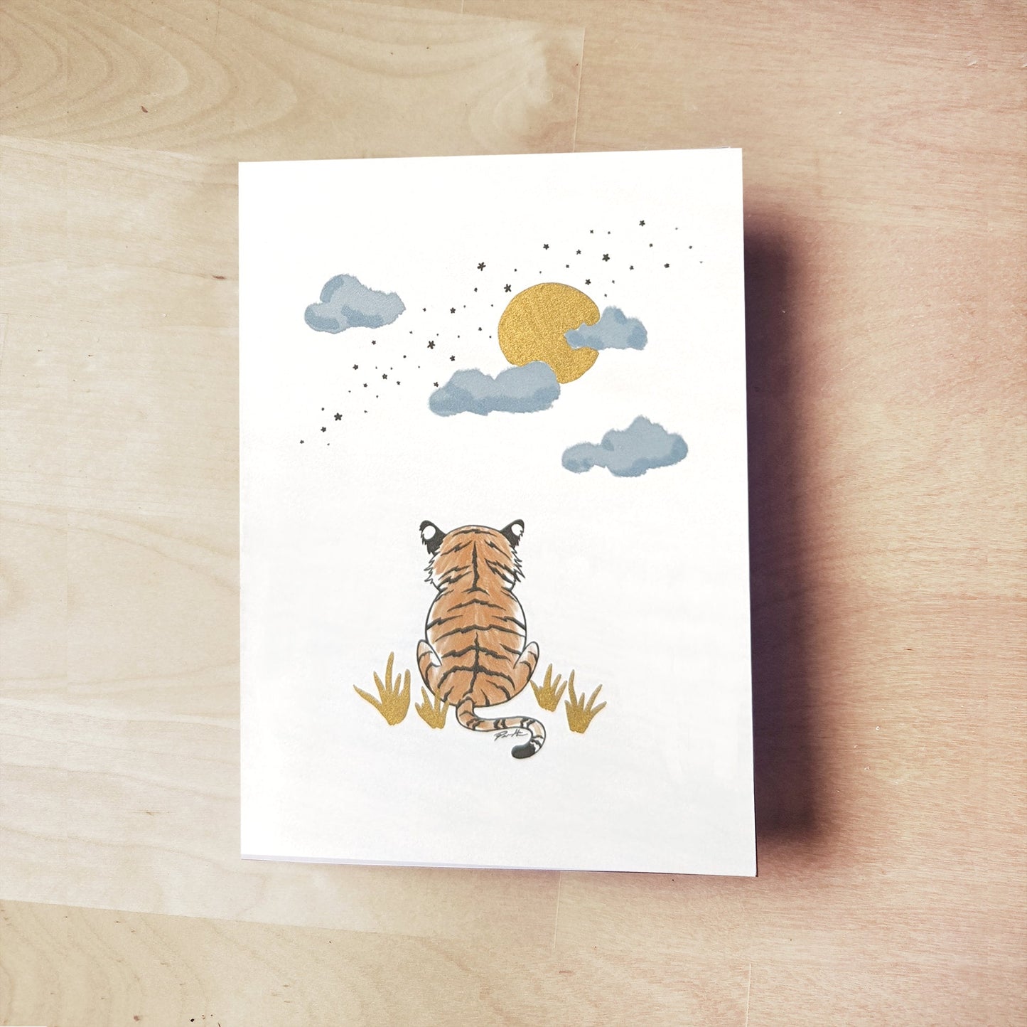 Tiger Butt Greeting Card - Lunar Zodiac Series