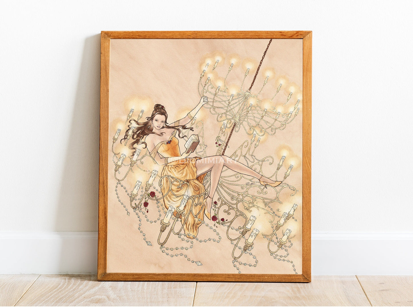 Beauty & the Beast - Gold Foil Print